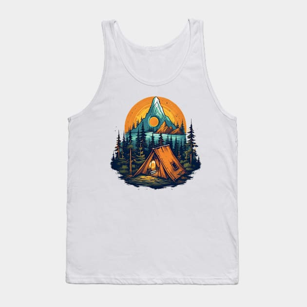 Camping Scene #12 Tank Top by Chromatic Fusion Studio